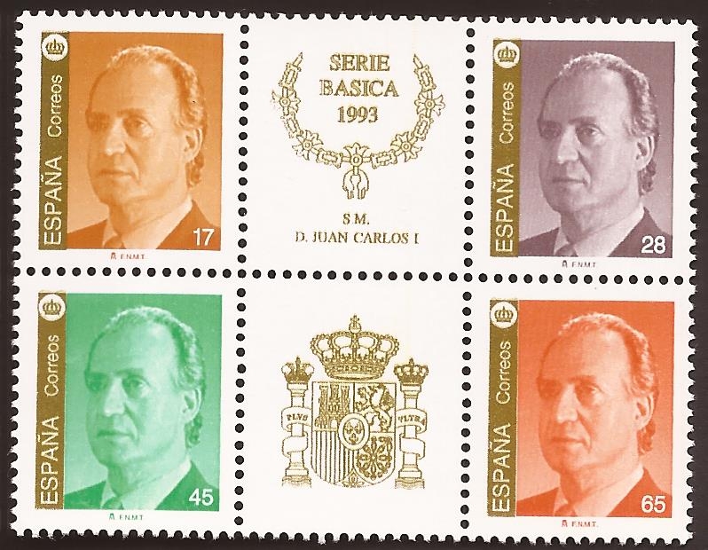 Juan Carlos I  Serie Básica  1993 4 valores