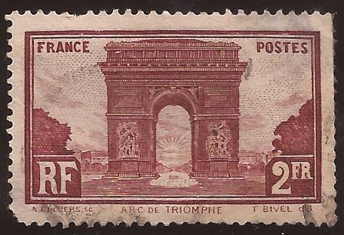 Arc de Triomphe. París. 1931 2 francos