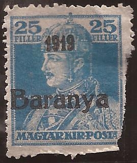 Carlos IV. Baranya (Ocupación Serbia)  1919 25 filler