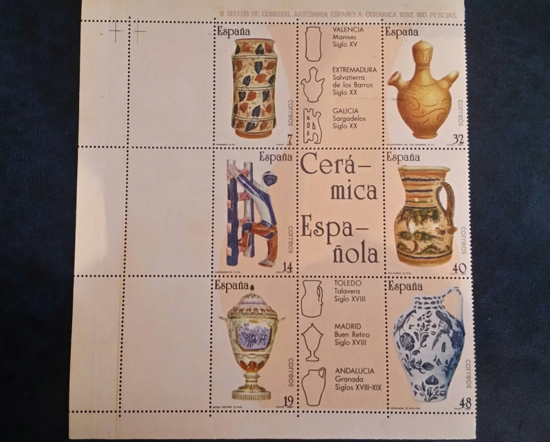 6 sellos Correos. Artesanía Española