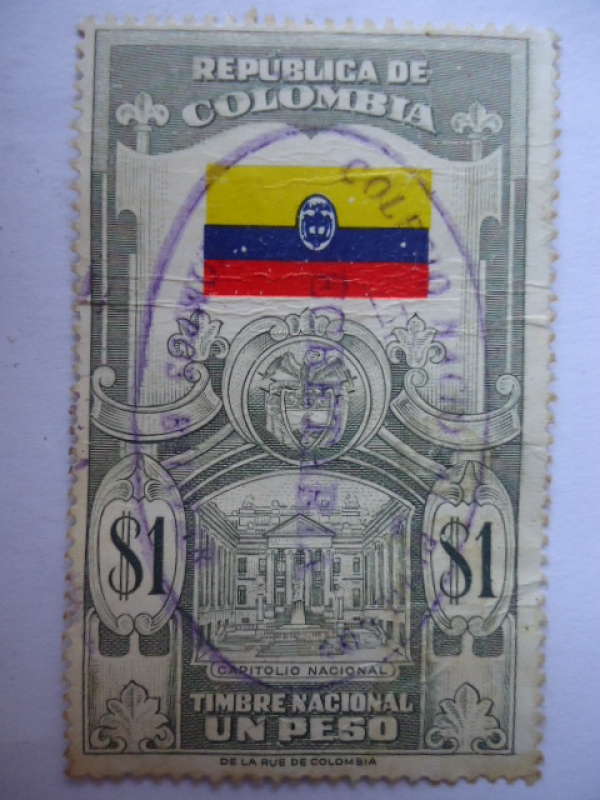República de Colombia -Policarpa Salabarrieta - Capitolio Nacional - Timbre Nacional.