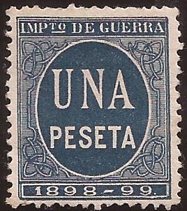Impuesto de Guerra  1898  1 peseta