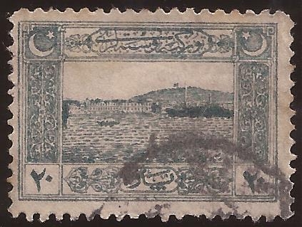 Puerto de Esmirna (Izmir)  1922  20 para turco