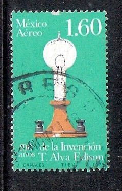 100 años de la invención de la lámpara incandescente por Tomás Alva Edison