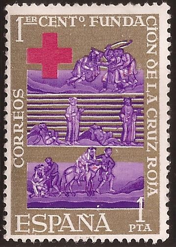 Centenario de la Cruz Roja Internacional  1963  1 pta