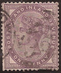 Reina Victoria. Penny Lilac  1881 1 penny