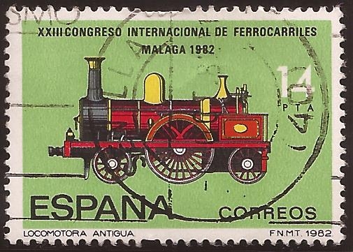 XXIII Congreso Internacional de Ferrocarriles. Locomotora 111   1982 14 ptas