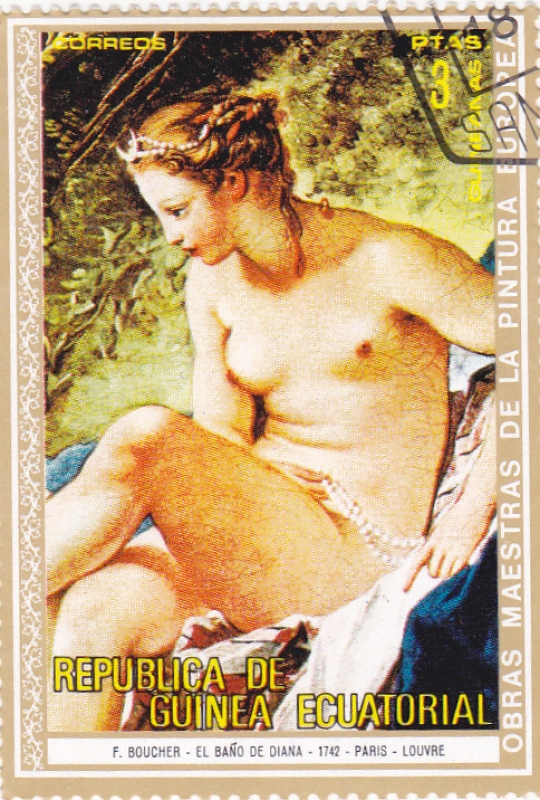 pintura desnudos-el baño de Diana