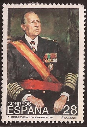 Don Juan de Borbón, Conde de Barcelona  1993 28 ptas