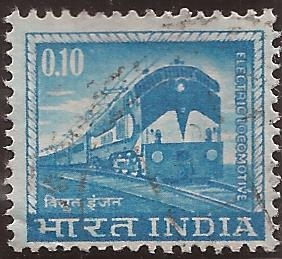 Locomotora Eléctrica producida en la India  1979 10 paisa