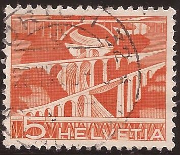 Puente Sitter cercano a St Gallen  1949 5 céntimos