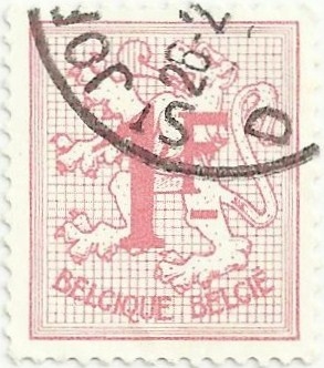 SERIE BÁSICA LEÓN HERÁLDICO. VALOR FACIAL 1 BEF, perf. 11½ . YVERT BE 1027B