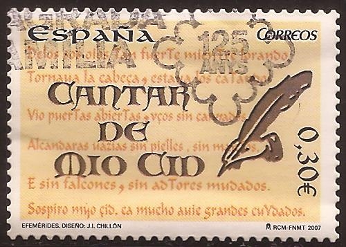 Cantar de Mío Cid  2007 0,30 céntimos