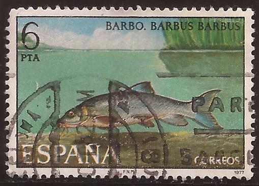 Fauna Hispánica. Barbo  1977 6 ptas