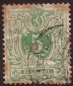 Cifras y León  1880 5 céntimos