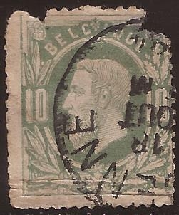Rey Leopoldo II  1859 10 céntimos
