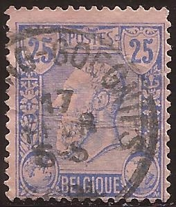 Rey Leopoldo II  1885 25 céntimos