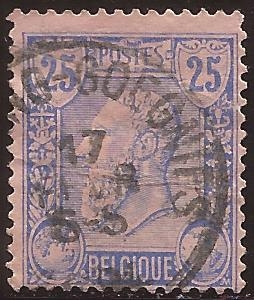 Rey Leopoldo II  1885 25 céntimos