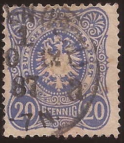 Aguila Imperial y la Corona  1880 20 pfennig