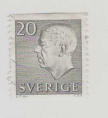 1952 King Gustaf VI Adolf of Sweden & Tree Crowns - Without Imprint