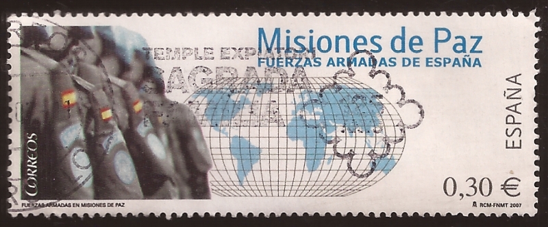 Fuerzas Armadas en Misiones de Paz  2007 0,30€