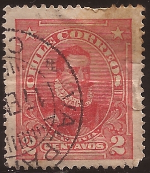 Pedro de Valdivia  1911 2 centavos