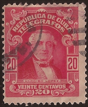 Narcisco Lopez  1910 20 centavos