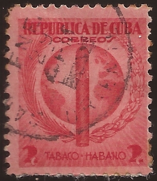 Cigarro y Globo Terráqueo  1939 2 centavos