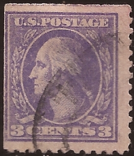 George Washington 1914  3 centavos perf 10,5