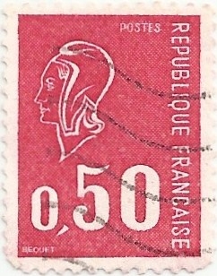 SERIE MARIANNE DE BÉQUET. VALOR FACIAL 0.50 FF. YVERT FR 1664