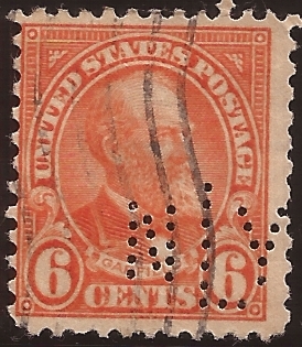 James Garfield 1923 6 centavos 11x10 perf
