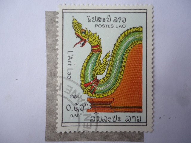 Dragón- Pasa Mano - L´Art Lao - Postes Lao 1984