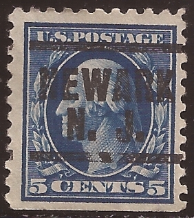 George Washington 1914 5 centavos 10 perf