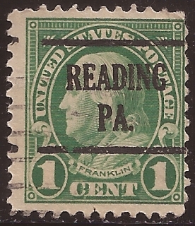 Benjamin Franklin  1922 1 centavo 11 perf