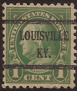 Benjamin Franklin  1921 1 centavo 10 perf
