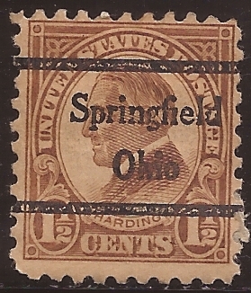 Warren Harding 1923 1,5 centavos perf 10