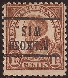 Warren Harding  1926 1,50 centavos perf 11x10