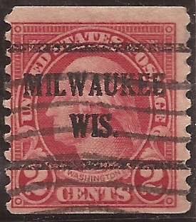 George Washington 1923  2 centavos perf 9,5 dent vert