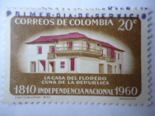 Serie del sesquicentenario de la Independencia 1810-1960 - Casa del Florero, cuna de la República.