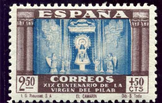 XIX Centenario de la venida de la Virgen del Pilar. Camarín de Nuestra Señora