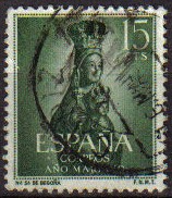 ESPAÑA 1954 1133 Sello Año Mariano Ntra. Señora de Begoña Bilbao Usado