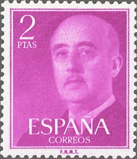 ESPAÑA 1955 1158 Sello Nuevo General Franco 2pts sin goma