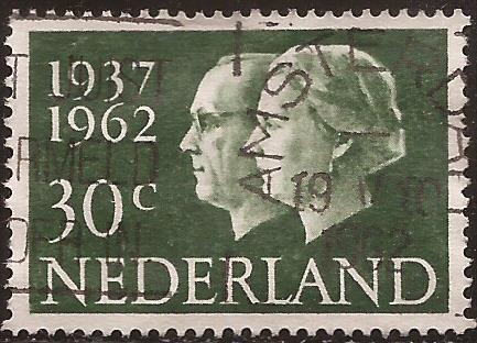 Rein Juliana y Príncipe Bernardo  1962 30 céntimos