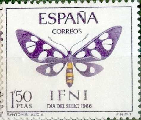 Intercambio 0,45 usd 1,50 ptas. 1966