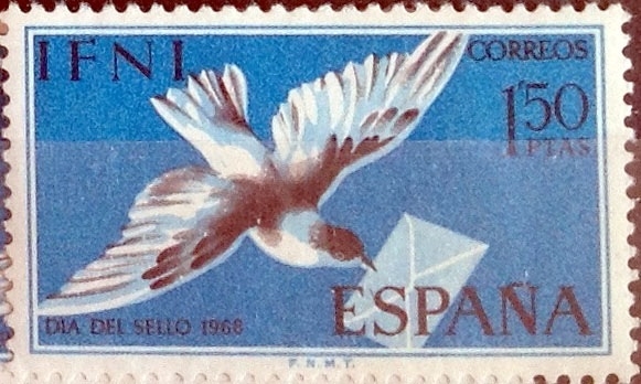 Intercambio fd3a 0,25 usd 1,50 ptas. 1968