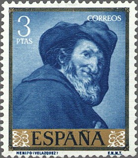ESPAÑA 1959 1247 Sello Nuevo Pintor Diego Velázquez Menipo 3pts