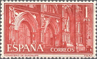 ESPAÑA 1959 1252 Sello Nuevo Monasterio Nuestra Señora de Guadalupe 1pta