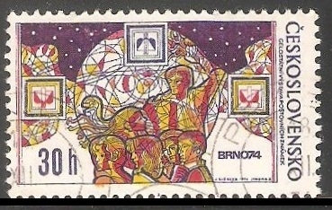 A nivel nacional exposicion de sellos - Brno 1974 