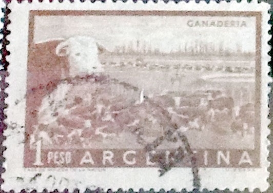 Intercambio 0,20 usd  1 peso  1958
