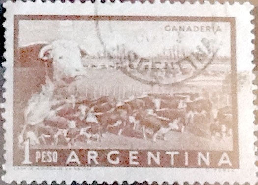 Intercambio 0,20 usd  1 peso  1958